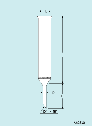 クロマトカラム ガラスフィルター付 GO-15型 内径15.4mm 長サ100~350mm