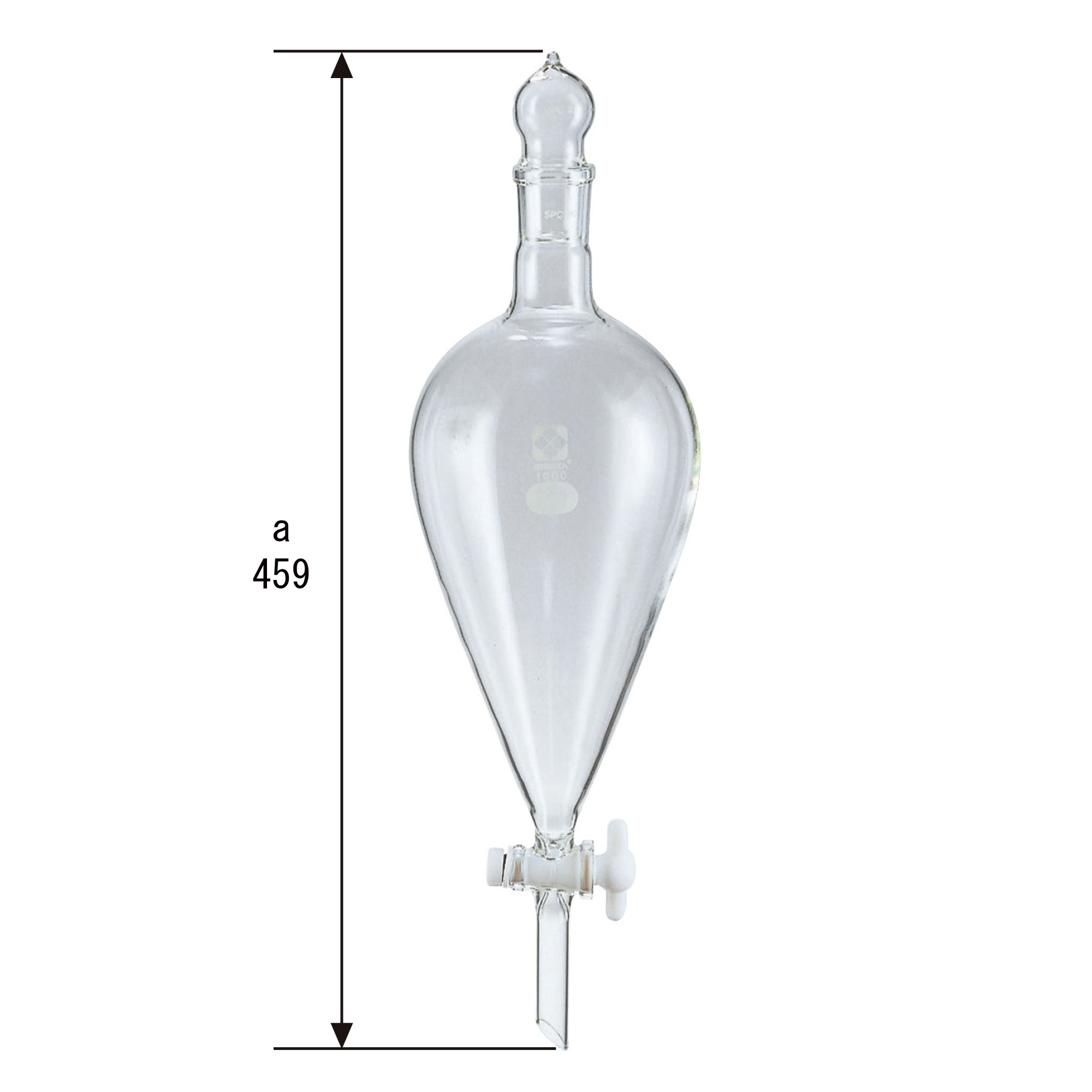 分液ロート スキーブ形 PTFEコック付 1L